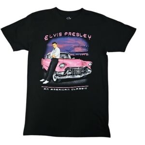ELVIS PRESLEY Pink Cadillac Black Short Sleeve Unisex T-shirt